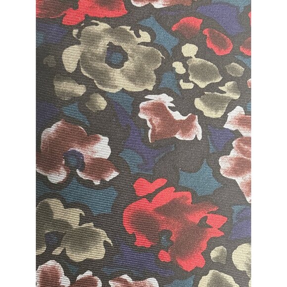 Oscar De La Renta Floral Silk Necktie Couture Collection Multicolor Red Blue Gre - Picture 8 of 8